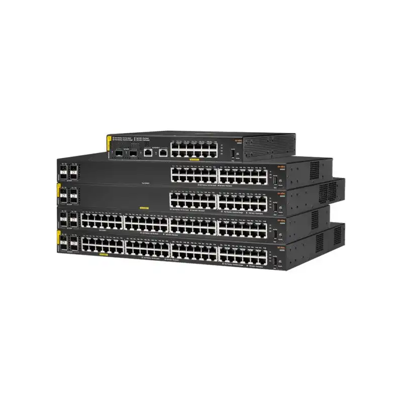 HPE Aruba 6000 24G Class4 PoE 4SFP 370W Switch - Commutateur - Géré - 24 x 10 - 100 - 1000 (PoE+) + 4 x G... (R8N87AABB)_1
